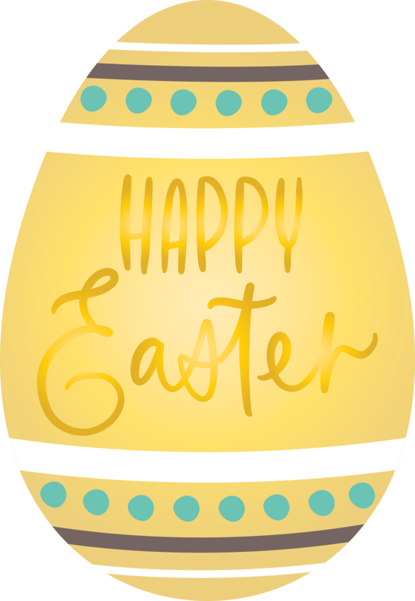 Transparent Easter Yellow Easter egg for Easter Day for Easter