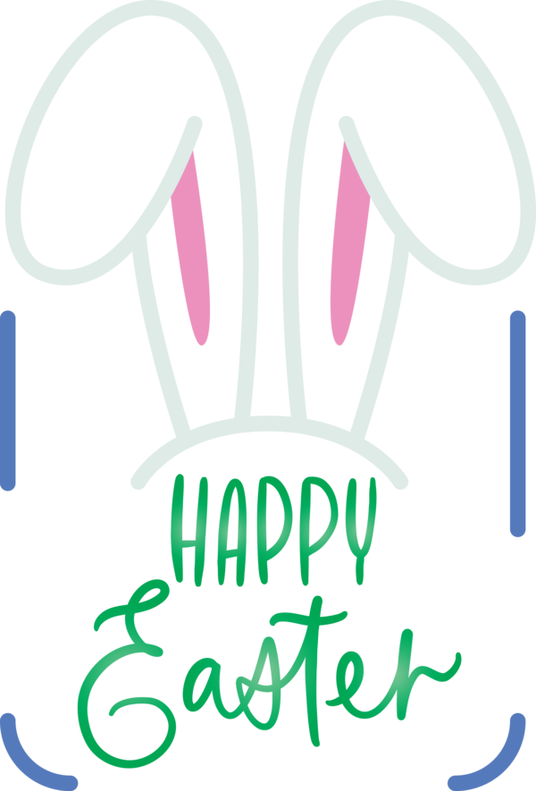 Transparent Easter Text Font Line for Easter Day for Easter
