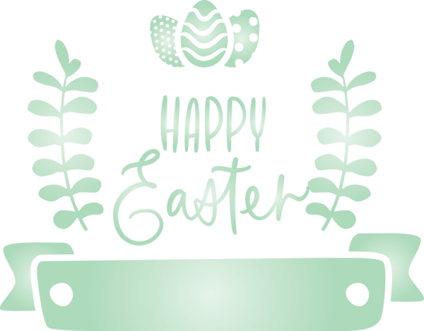 Transparent Easter Green Text Font for Easter Day for Easter