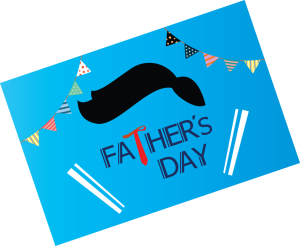 Transparent Father's Day Turquoise Logo Design for Happy Father's Day for Fathers Day