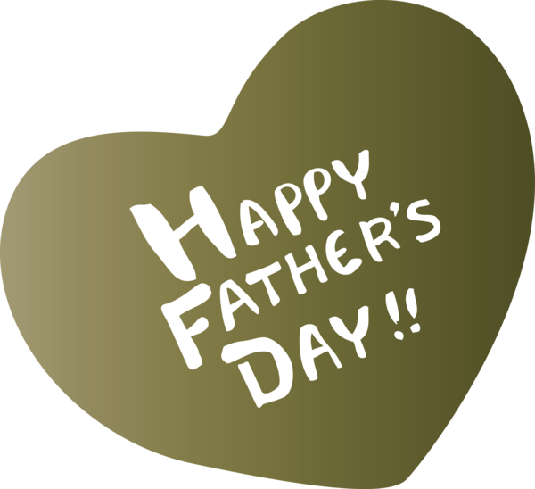 Transparent Father's Day Text Heart Font for Happy Father's Day for Fathers Day