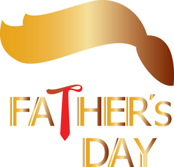 Transparent Father's Day Text Line Logo for Happy Father's Day for Fathers Day