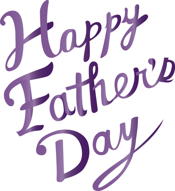 Transparent Father's Day Font Text Violet for Happy Father's Day for Fathers Day