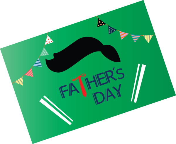 Transparent Father's Day Green Logo Font for Happy Father's Day for Fathers Day
