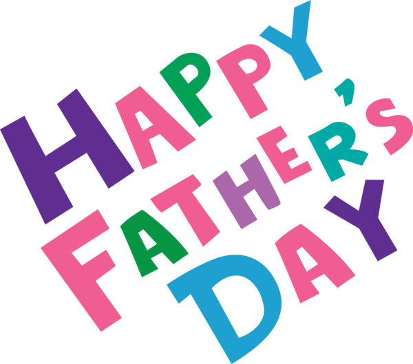Transparent Father's Day Text Font Line for Happy Father's Day for Fathers Day