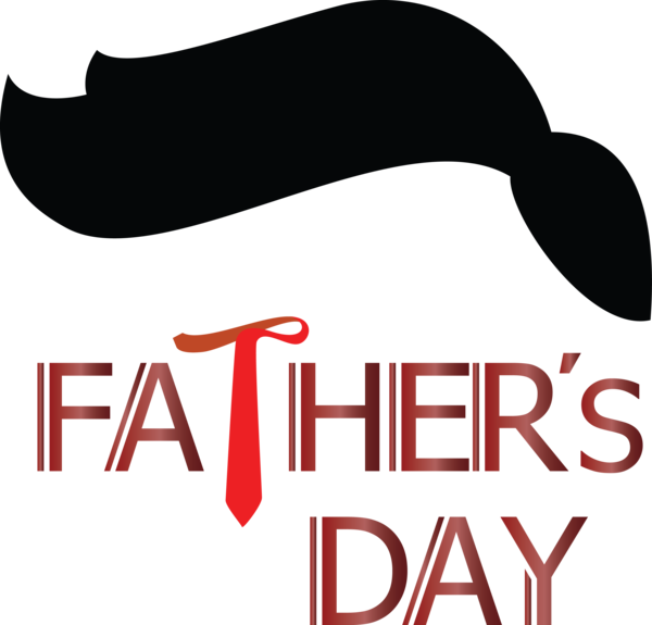 Transparent Father's Day Font Logo for Happy Father's Day for Fathers Day