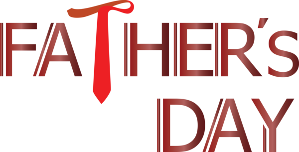Transparent Father's Day Font Text Line for Happy Father's Day for Fathers Day
