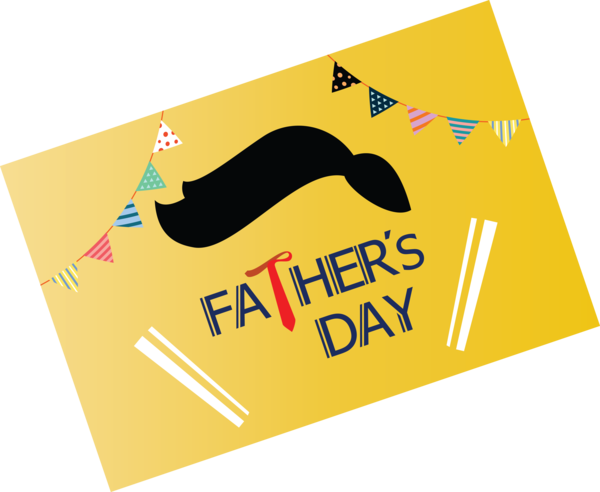 Transparent Father's Day Yellow Logo Font for Happy Father's Day for Fathers Day