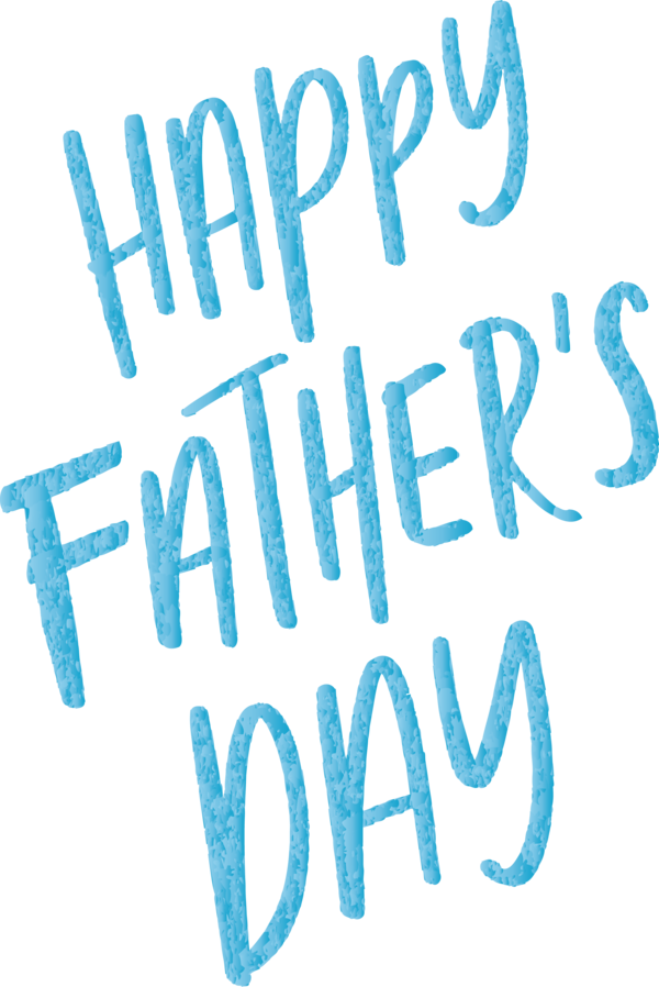 Transparent Father's Day Text Font Turquoise for Happy Father's Day for Fathers Day