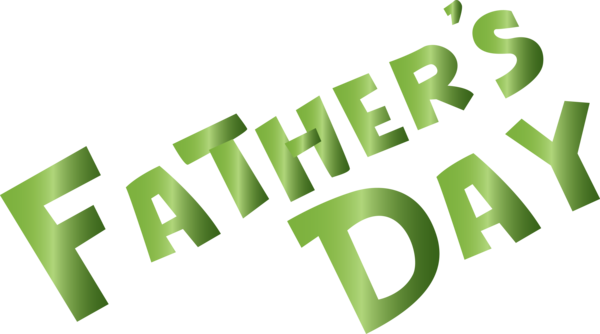 Transparent Father's Day Text Green Font for Happy Father's Day for Fathers Day