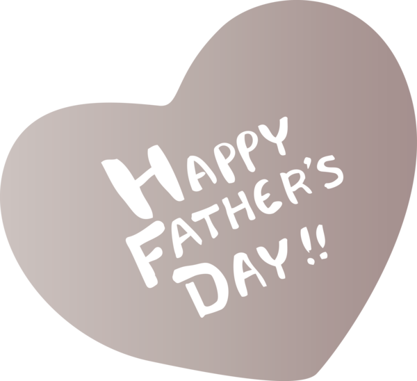Transparent Father's Day Heart Text Font for Happy Father's Day for Fathers Day