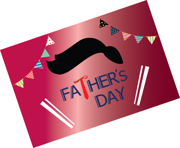 Transparent Father's Day Logo Font Moustache for Happy Father's Day for Fathers Day