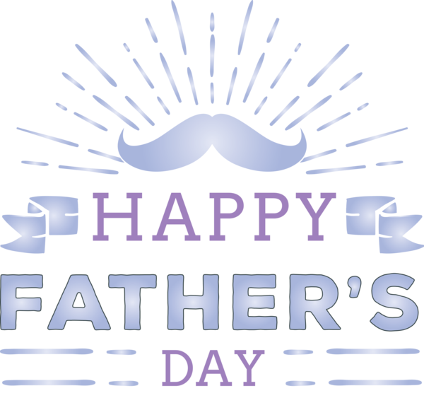 Transparent Father's Day Text Font Logo for Happy Father's Day for Fathers Day