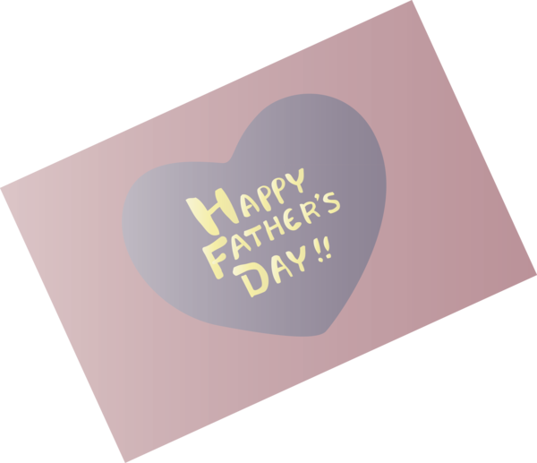 Transparent Father's Day Text Heart Font for Happy Father's Day for Fathers Day