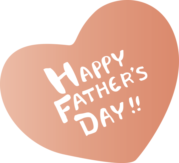 Transparent Father's Day Heart Text Love for Happy Father's Day for Fathers Day