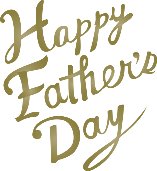 Transparent Father's Day Font Text Calligraphy for Happy Father's Day for Fathers Day
