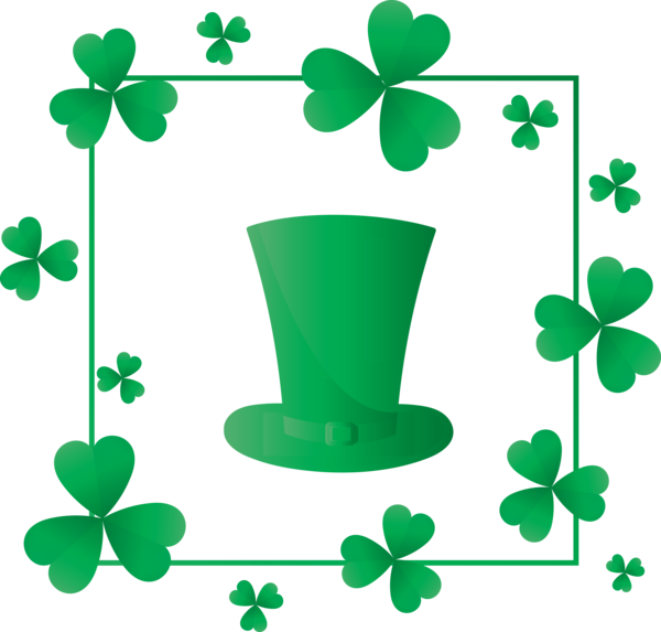 Transparent St. Patrick's Day Leaf Green Symbol for Saint Patrick for St Patricks Day