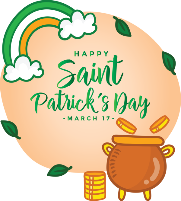 Transparent St. Patrick's Day Green Sticker for Saint Patrick for St Patricks Day