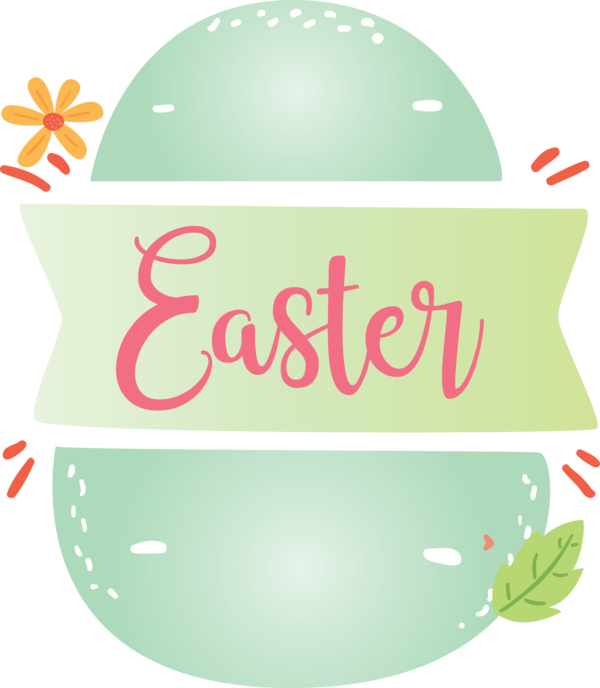 Transparent Easter Green Text Font for Easter Egg for Easter