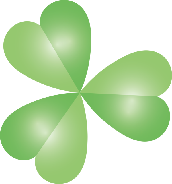 Transparent St. Patrick's Day Green Leaf Symbol for Saint Patrick for St Patricks Day