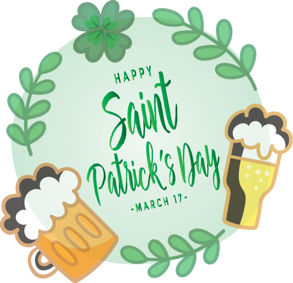 Transparent St. Patrick's Day Green Arbor day Logo for Saint Patrick for St Patricks Day