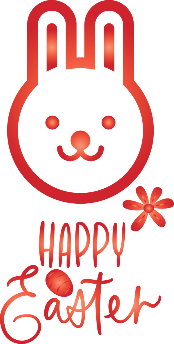 Transparent Easter Red Text Smile for Easter Day for Easter