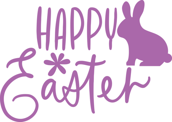 Transparent Easter Text Font Violet for Easter Day for Easter