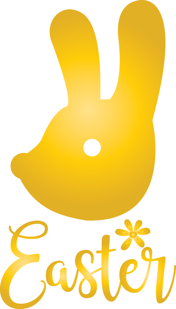 Transparent Easter Yellow Font for Easter Day for Easter