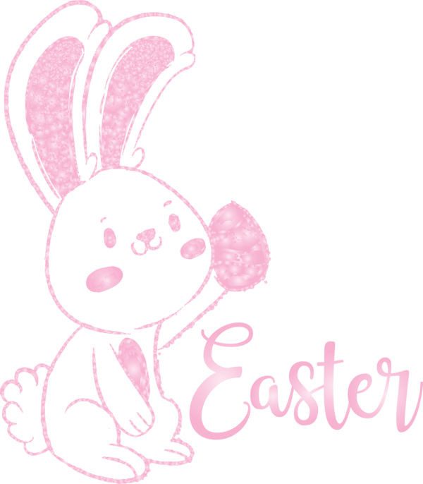 Transparent Easter Pink Rabbit Easter bunny for Easter Bunny for Easter