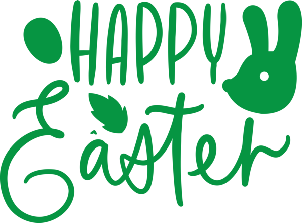 Transparent Easter Green Text Font for Easter Day for Easter