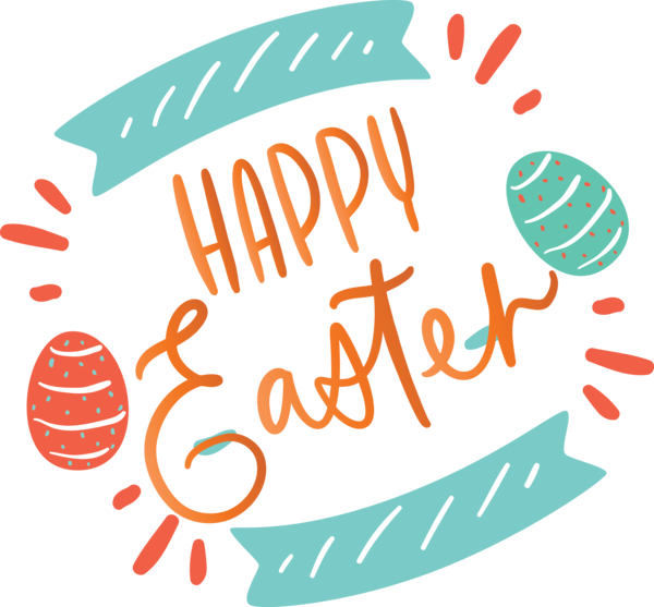 Transparent Easter Text Font Line for Easter Day for Easter