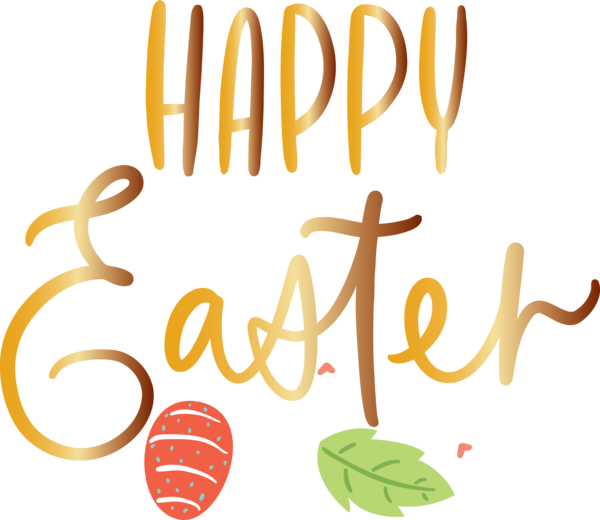 Transparent Easter Text Font Logo for Easter Day for Easter