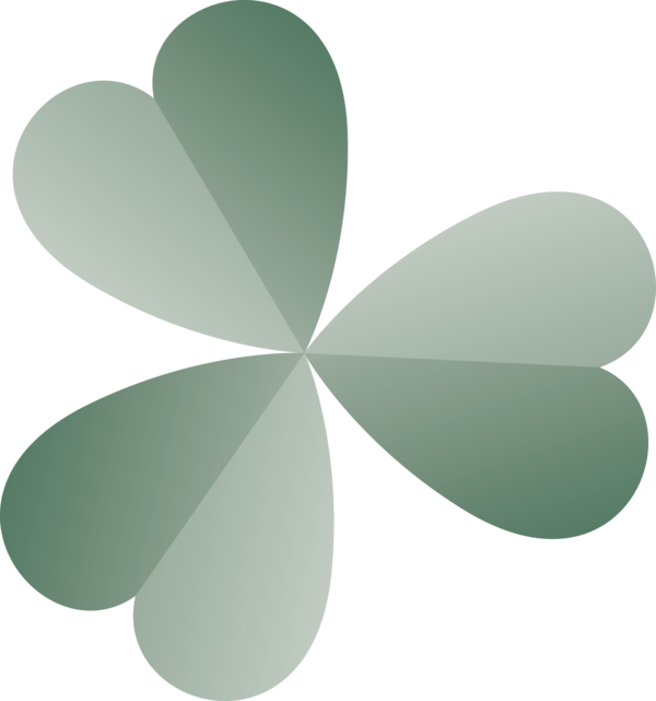 Transparent St. Patrick's Day Leaf Symbol Petal for Saint Patrick for St Patricks Day