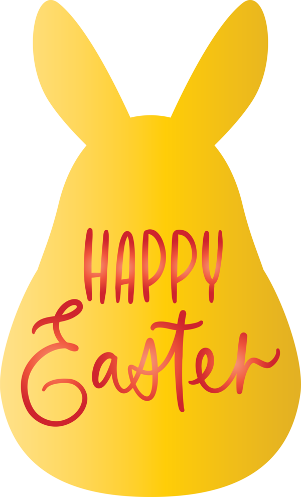 Transparent Easter Yellow Text Font for Easter Day for Easter