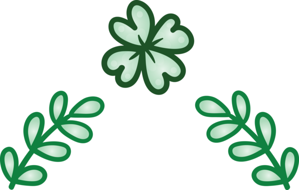 Transparent St. Patrick's Day Leaf Green Plant for Saint Patrick for St Patricks Day
