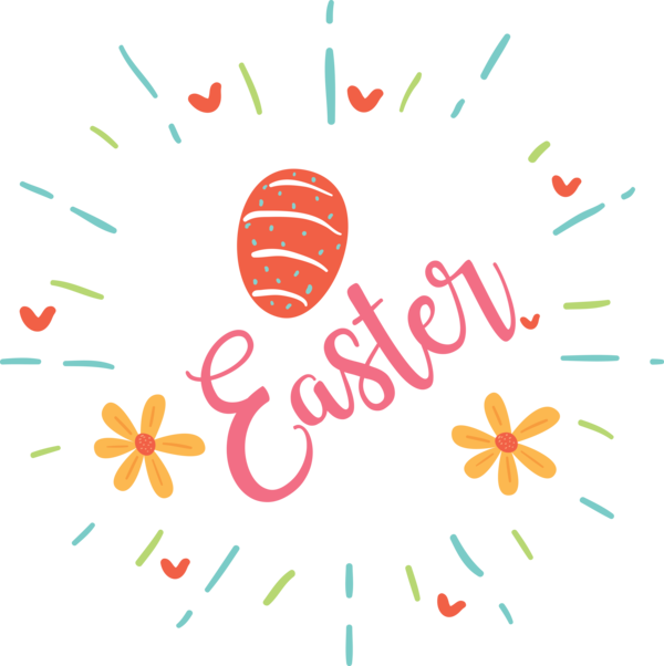 Transparent Easter Text Font Line for Easter Egg for Easter