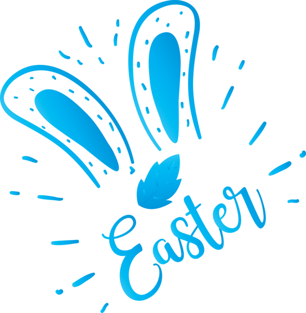 Transparent Easter Text Font Line for Easter Day for Easter