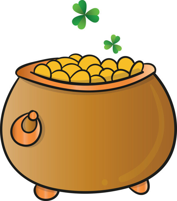 Transparent St. Patrick's Day Yellow Legume for Saint Patrick for St Patricks Day
