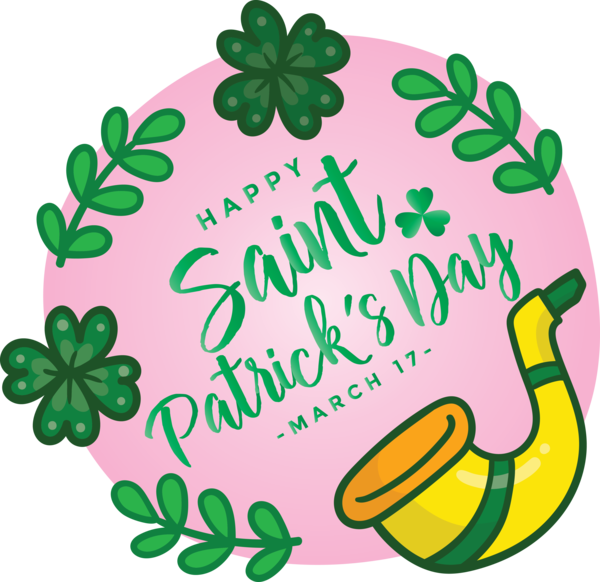 Transparent St. Patrick's Day Green Symbol Font for Saint Patrick for St Patricks Day