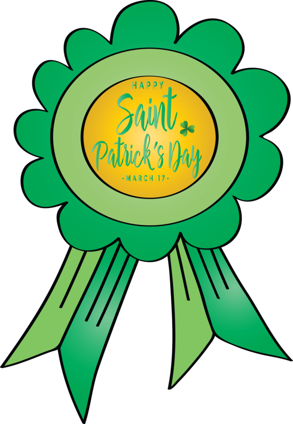 Transparent St. Patrick's Day Green Plant Flower for Saint Patrick for St Patricks Day