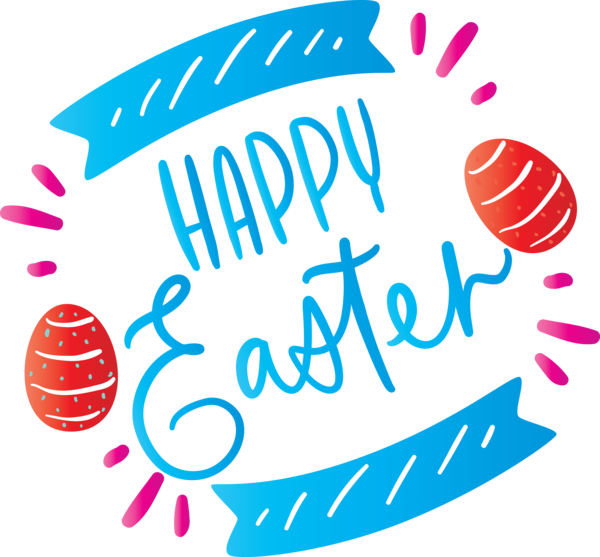 Transparent Easter Text Line Font for Easter Day for Easter