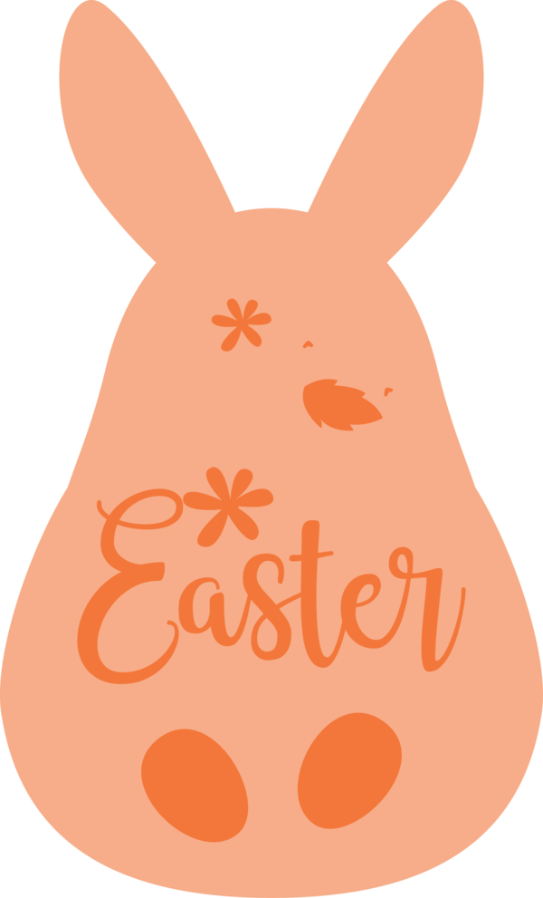 Transparent Easter Orange Nose Rabbit for Easter Day for Easter