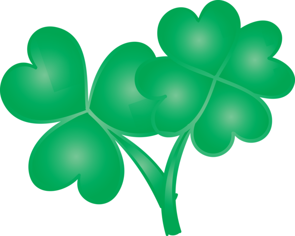 Transparent St. Patrick's Day Green Leaf Symbol for Saint Patrick for St Patricks Day