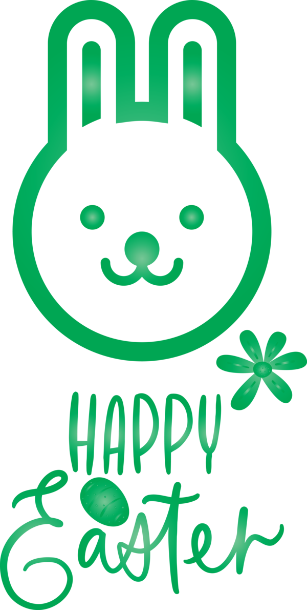 Transparent Easter Green Smile Font for Easter Day for Easter