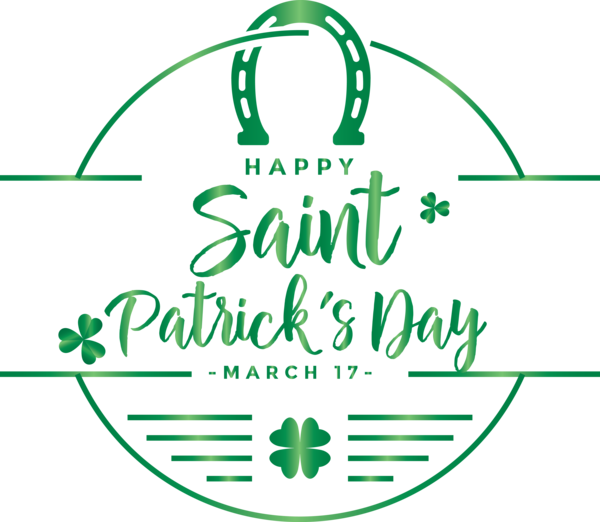 Transparent St. Patrick's Day Green Text Font for Saint Patrick for St Patricks Day