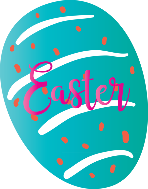 Transparent Easter Turquoise Circle for Easter Egg for Easter