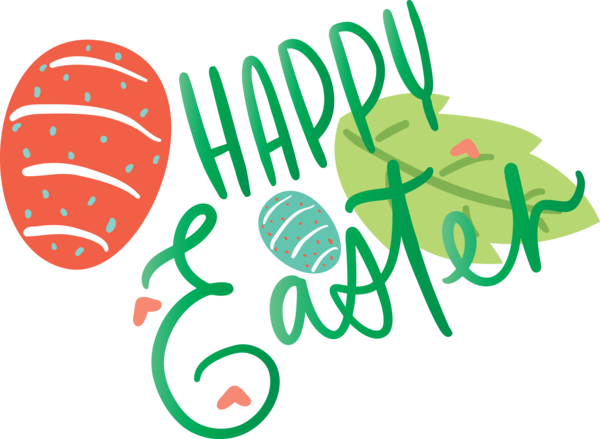 Transparent Easter Logo Font Line art for Easter Day for Easter