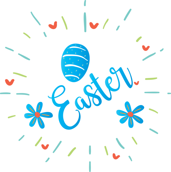 Transparent Easter Text Font Line for Easter Egg for Easter