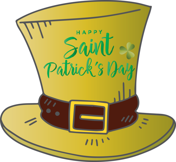 Transparent St. Patrick's Day Yellow Costume hat Headgear for Saint Patrick for St Patricks Day