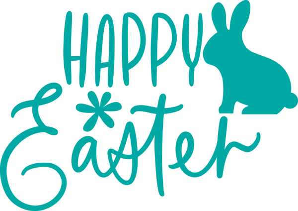 Transparent Easter Turquoise Text Teal for Easter Day for Easter